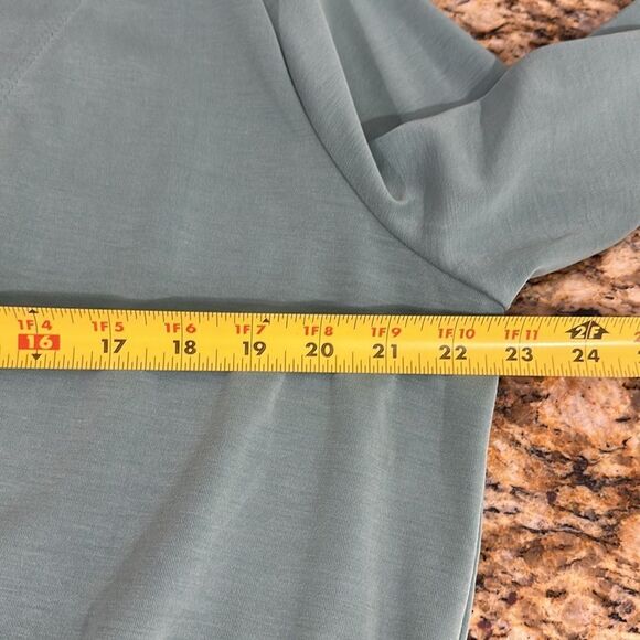 Chico’s Zenergy Sandwashed Draped Jacket In Frosted Teal Size L - Picture 9 of 10